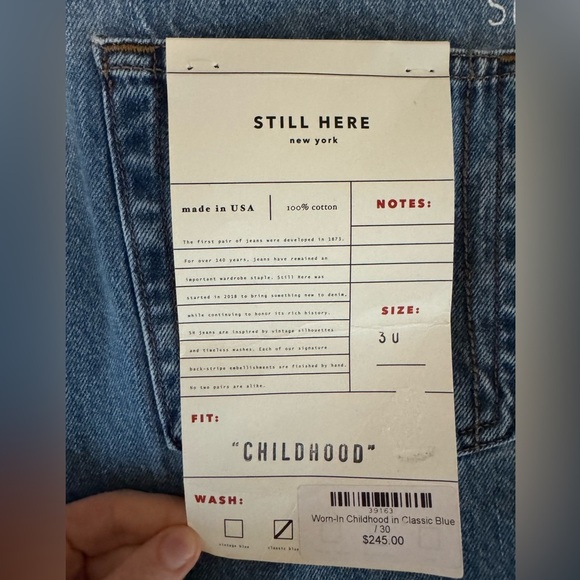 STILL HERE Worn-In Childhood in Classic Blue NWT - Picture 6 of 6